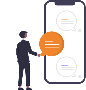 Illustration of a person accessing learning resources on a mobile device for F&B professionals